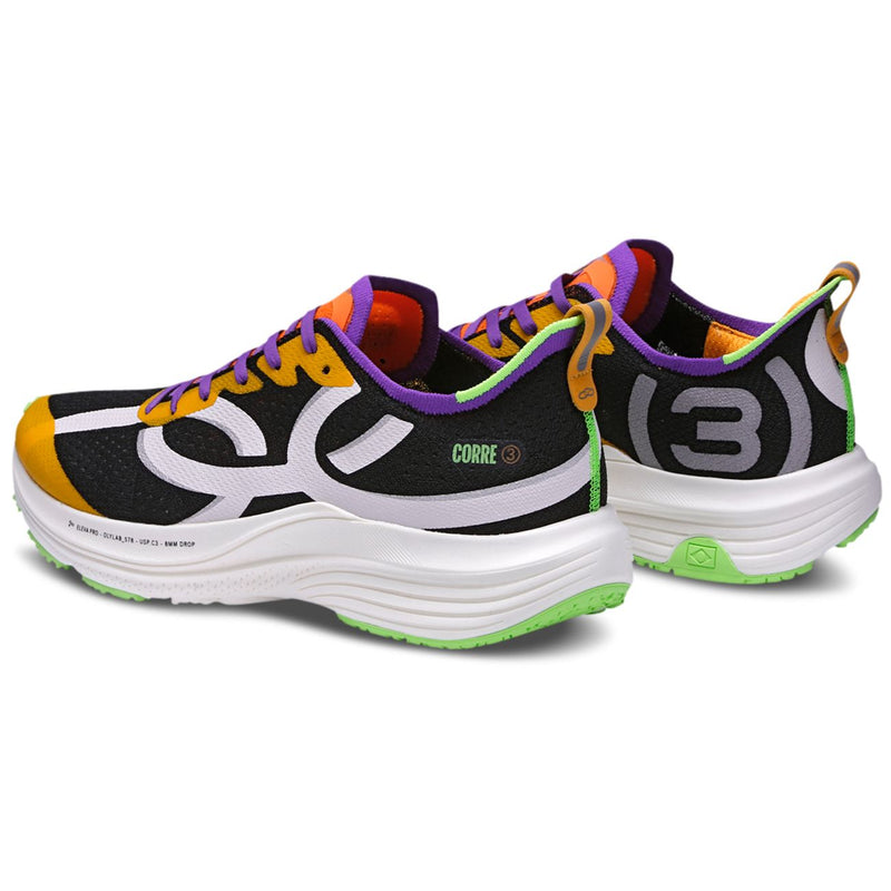 Tênis Olympikus Corre 3 Preto Preto e Laranja
