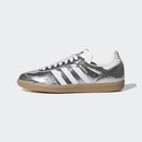 SAMBA OG Silver Metallic Cracked Leather