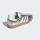 SAMBA OG Silver Metallic Cracked Leather