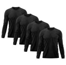 Kit 4 Camiseta Masculina Segunda Pele Proteção Solar UV Térmica Praia Manga Longa Blusa Camisa
