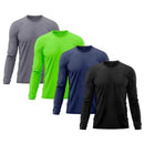 Kit 4 Camiseta Masculina Segunda Pele Proteção Solar UV Térmica Praia Manga Longa Blusa Camisa