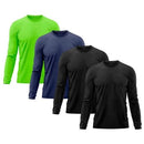 Kit 4 Camiseta Masculina Segunda Pele Proteção Solar UV Térmica Praia Manga Longa Blusa Camisa