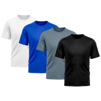 Kit 4 Camiseta Masculina Dry Proteção Solar UV Básica Lisa Treino Academia Camisa Camisetas