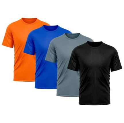 Kit 4 Camiseta Masculina Dry Proteção Solar UV Básica Lisa Treino Academia Camisa Camisetas