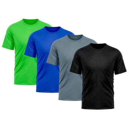Kit 4 Camiseta Masculina Dry Proteção Solar UV Básica Lisa Treino Academia Camisa Camisetas