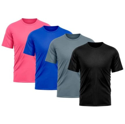 Kit 4 Camiseta Masculina Dry Proteção Solar UV Básica Lisa Treino Academia Camisa Camisetas