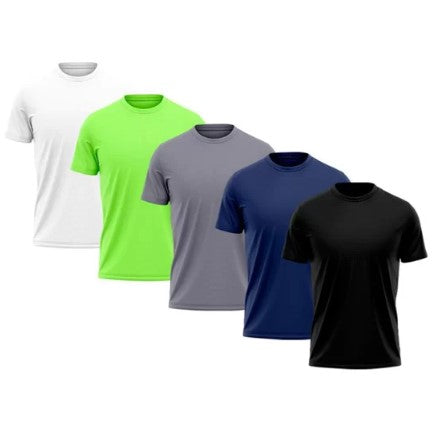 Kit 5 Camiseta Masculina Dry Proteção Solar UV Térmica Academia Treino Camisa Praia Camisetas
