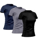 Kit 3 Camisetas Dry Feminina Academia Treino Corrida Proteção UV