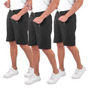 Kit 3 Bermudas Masculina Tactel Liso Academia Treino com Bolso Traseiro
