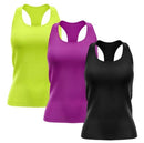 Kit 3 Regata Nadador Feminina Dry Proteção Solar UV Fitness Academia Treino Blusinha Regatas