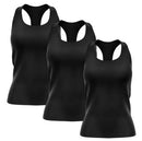 Kit 3 Regata Nadador Feminina Dry Proteção Solar UV Fitness Academia Treino Blusinha Regatas