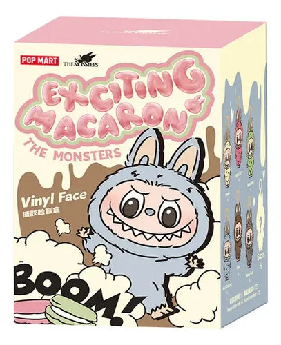 Pelúcia Labubu Monster Emocionante Macaron Pop Mart Cor Macaron Empolgante