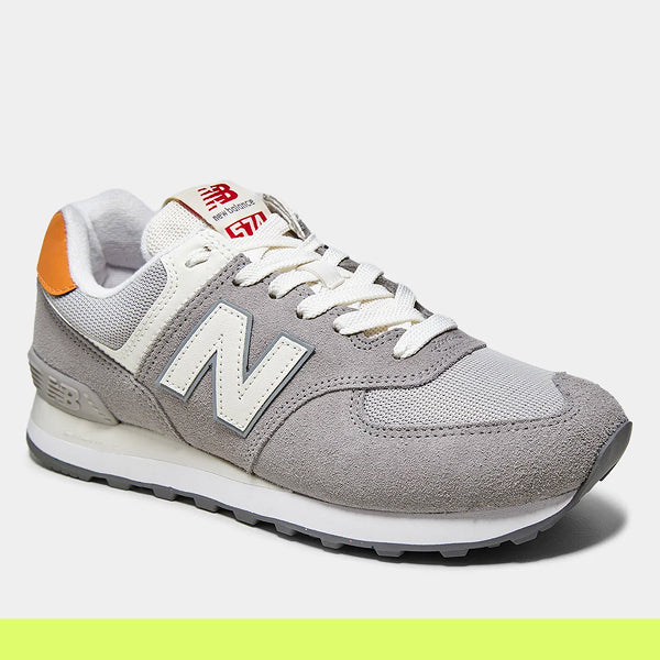 Tênis 574 V2 - Cinza+Laranja