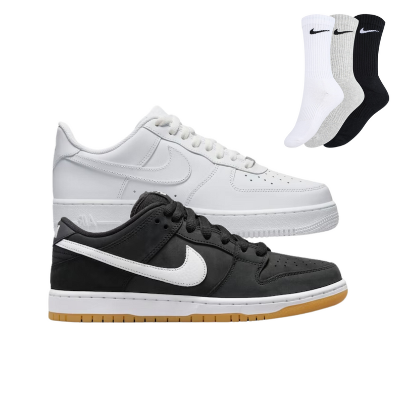 Clássico Shadow + Dunk Low Pro + 3 Meias