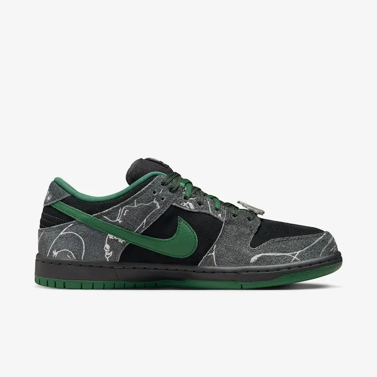 There Skateboards x  SB Dunk Low Anthracite and Gorge Green