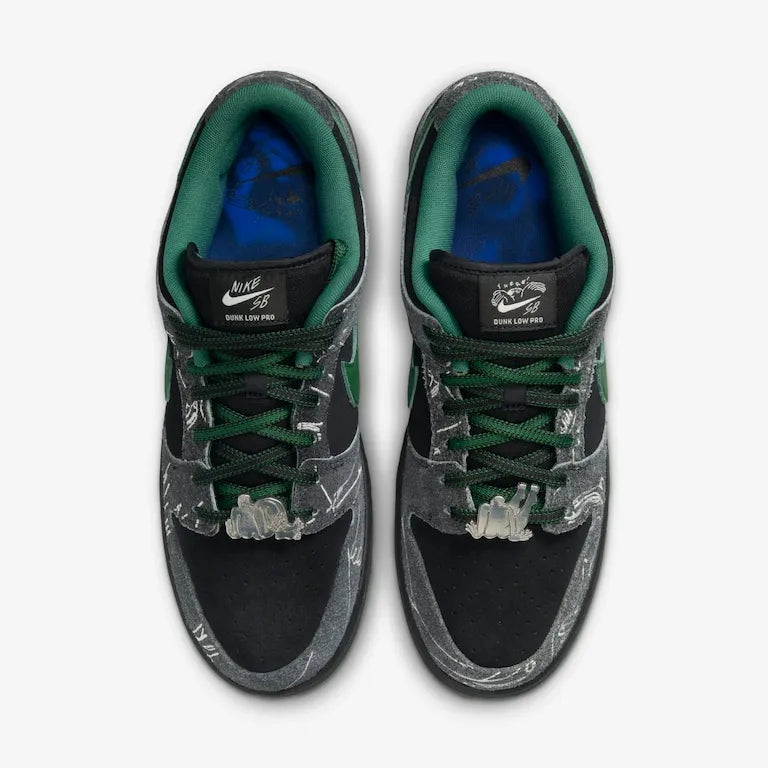 There Skateboards x  SB Dunk Low Anthracite and Gorge Green