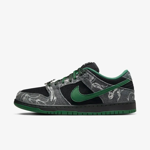 There Skateboards x  SB Dunk Low Anthracite and Gorge Green
